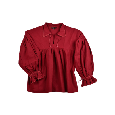 Camisa pirata bordeaux  - 1