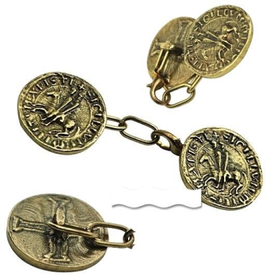 Broche para capa de templário aberto  - 2