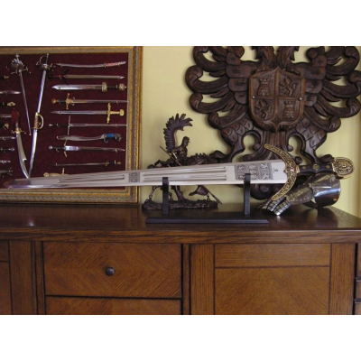 Espada Marco Polo em dourado sem bainha  - 3