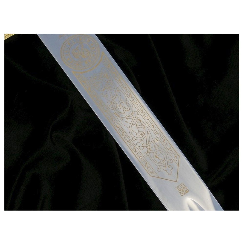 Espada Excalibur ouro cadete sem bainha  - 5