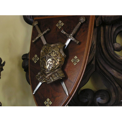 Panóplia com 2 espadas  - 3