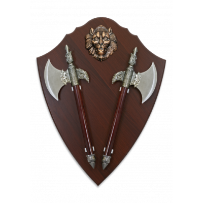 Panóplia com 2 machados  - 1