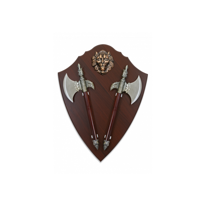 Panóplia com 2 machados  - 1