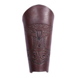 Protection en cuir avec marteau thor en relief  - 1