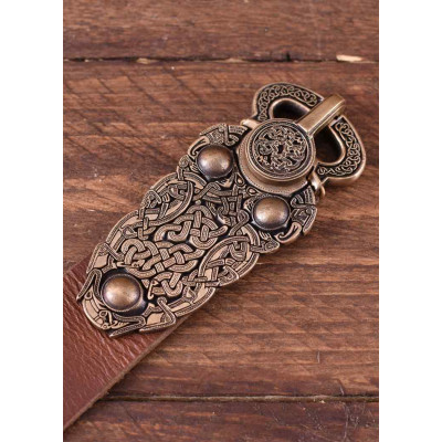 Cinto Anglo-saxão em couro preto  - 3