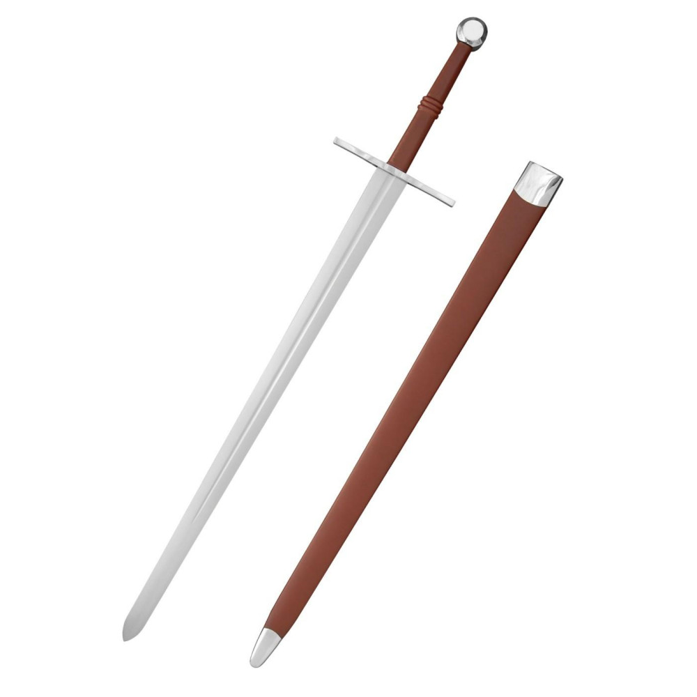 Functional Long Medieval Sword with Sheath  - 10