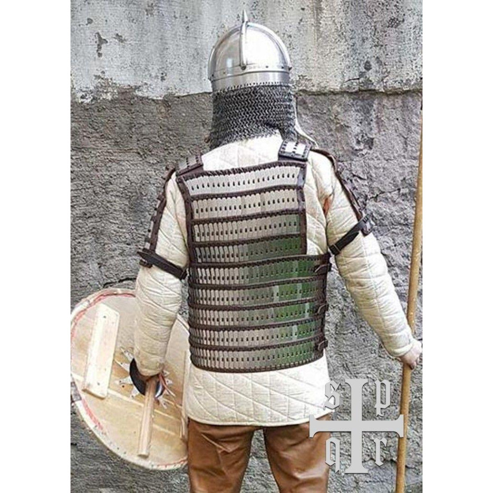 Armadura laminar tipo Birka, acero y cuero  - 5