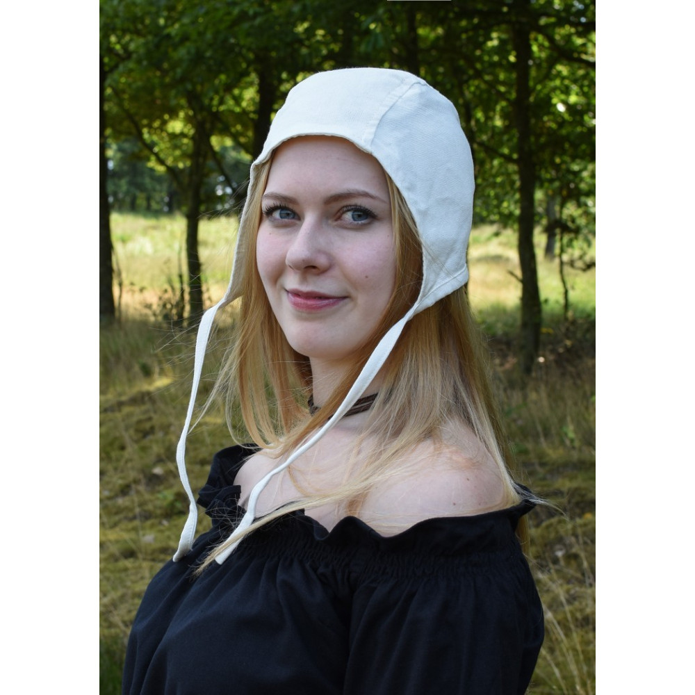 Medieval Coif with Ties  - 3