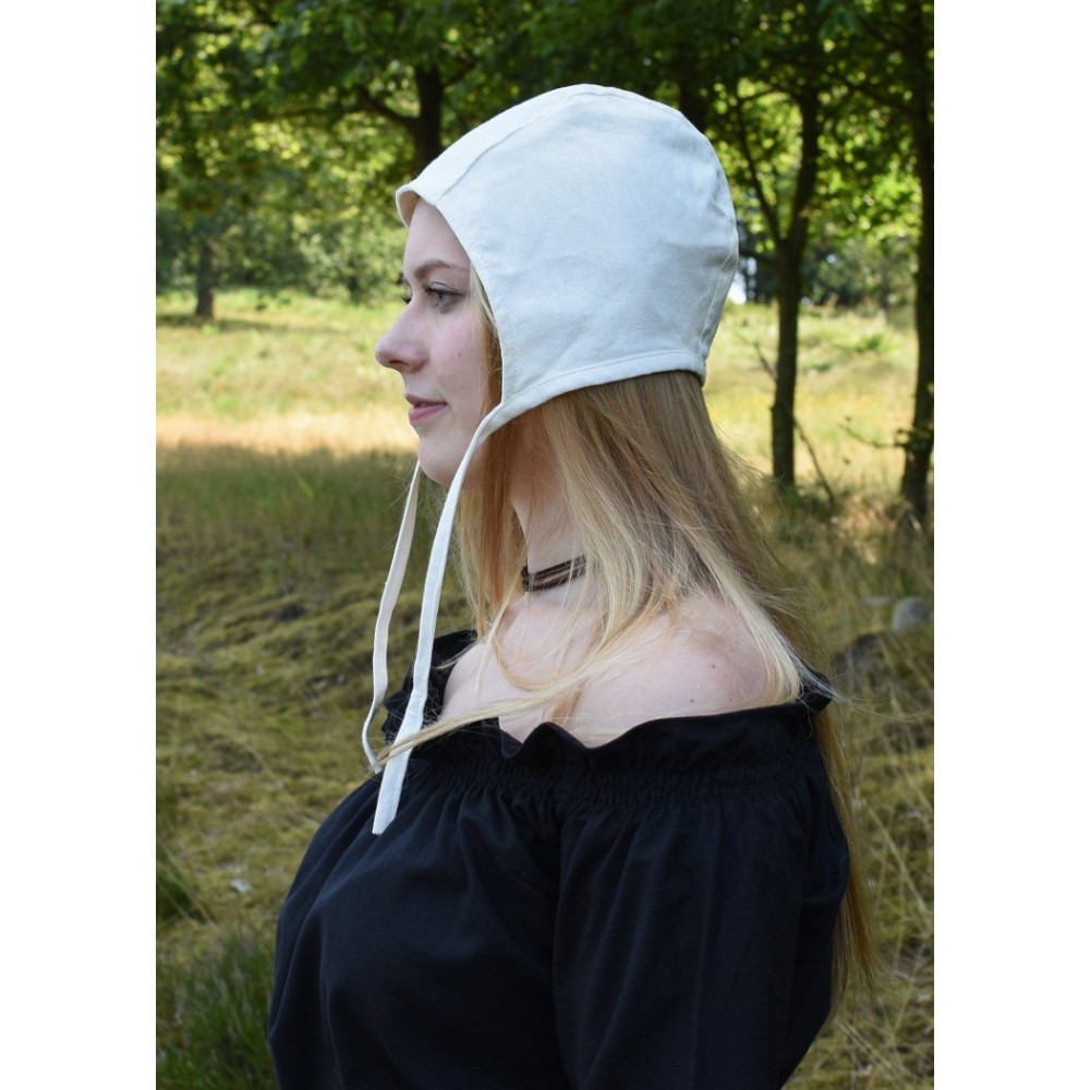 Coifa medieval com laços bordeaux  - 4