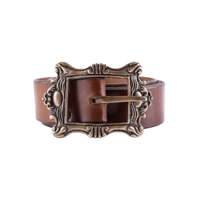 Cinto Pirata em couro castanho  - 3