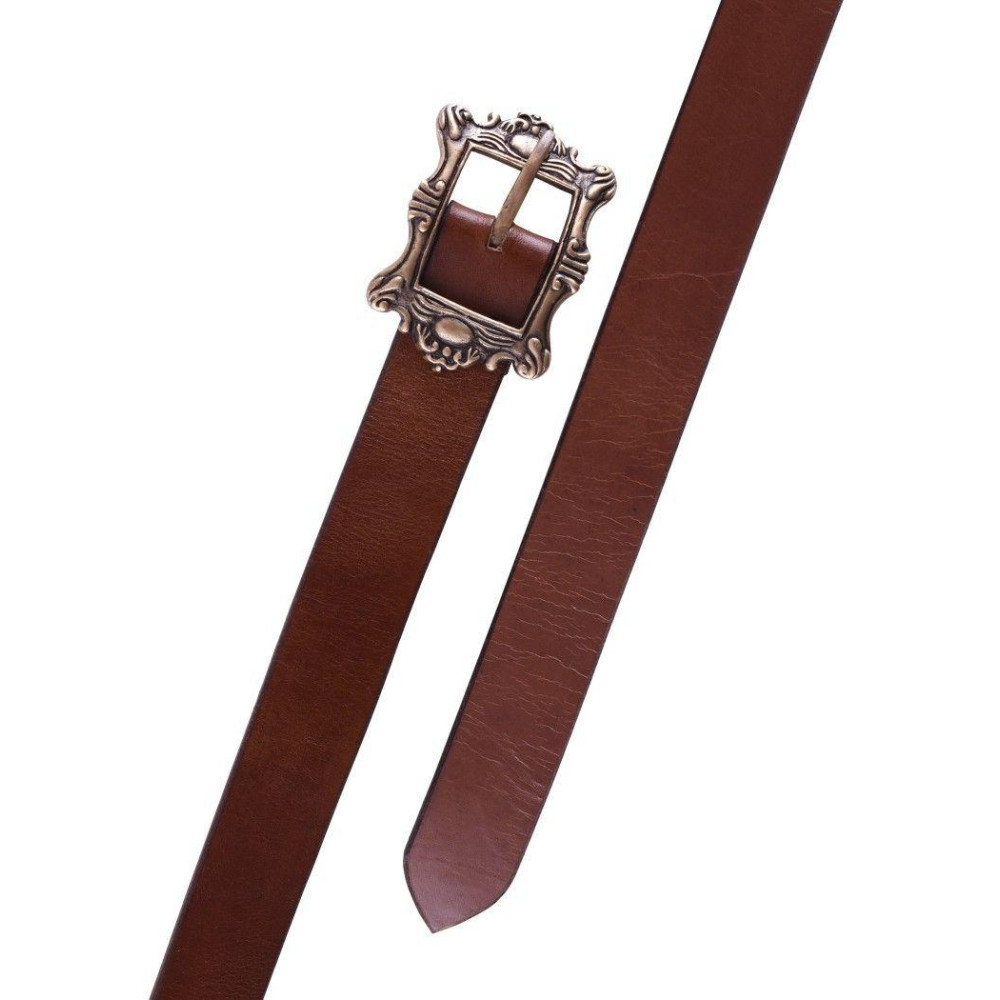 Cinto Pirata em couro castanho  - 4