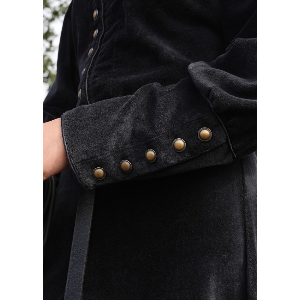 Simple Medieval Dress Afra, Sturdy Fabric, Dark Blue  - 7