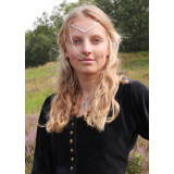 Simple robe médiévale Afra, tissu robuste, bleu foncé Commencement