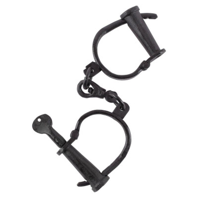 Manette medievali in acciaio forgiato a mano  - 1