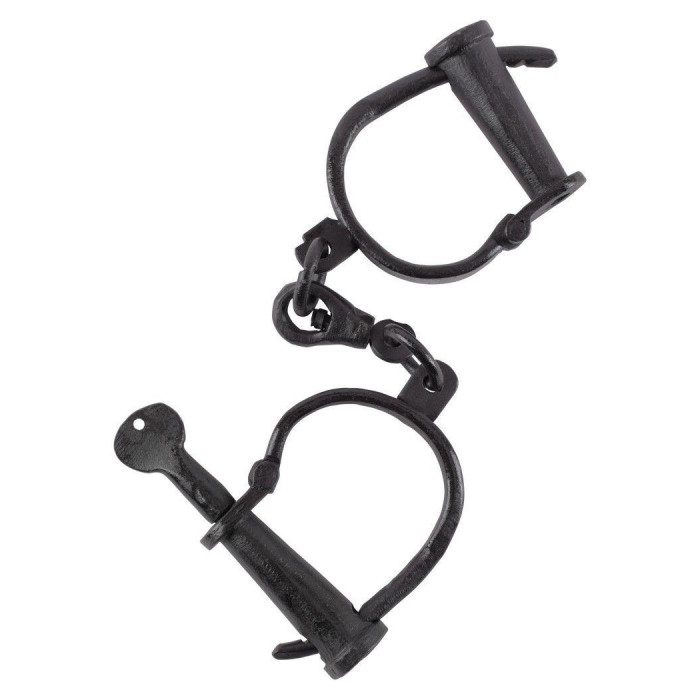 Medieval handcuffs in hand-forged steel  - 1