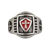 Anel Templário em aço  - 2