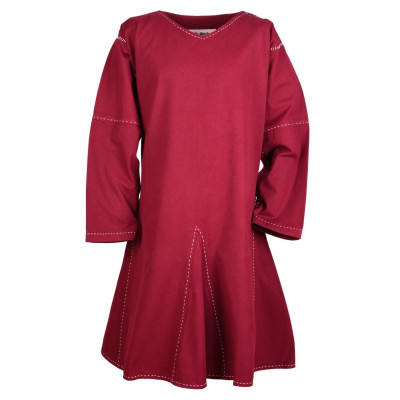 Túnica trançada medieval Ailrik, mangas curtas, preta  - 11