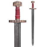Viking Sword of Hedeby with Scabbard, 18th century. 9, Damascus Steel Blade  - 1