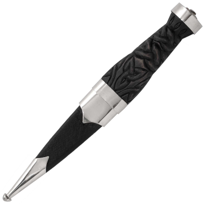 Sgian Dubh knife with Damascus steel blade and sheath  - 2