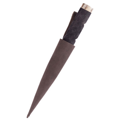 Sgian Dubh knife with Damascus steel blade and sheath  - 6