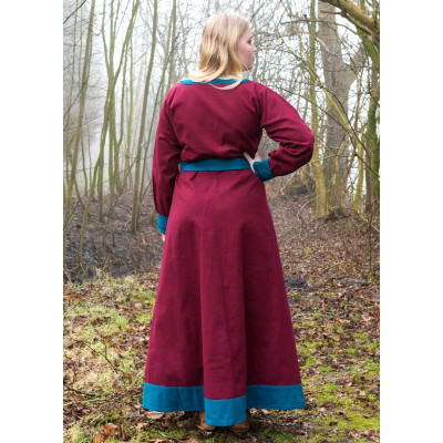 Viking Jona dress, wine red/ blue  - 8