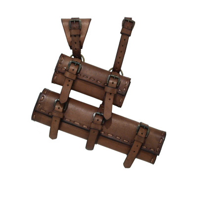 LARP Porta spada doppio, in pelle model2  - 1