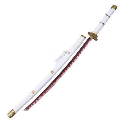 Katana decorativa One Piece Zoro Enma, manico bianco  - 1