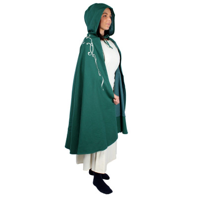 Capa con capucha exclusiva, verde  - 1