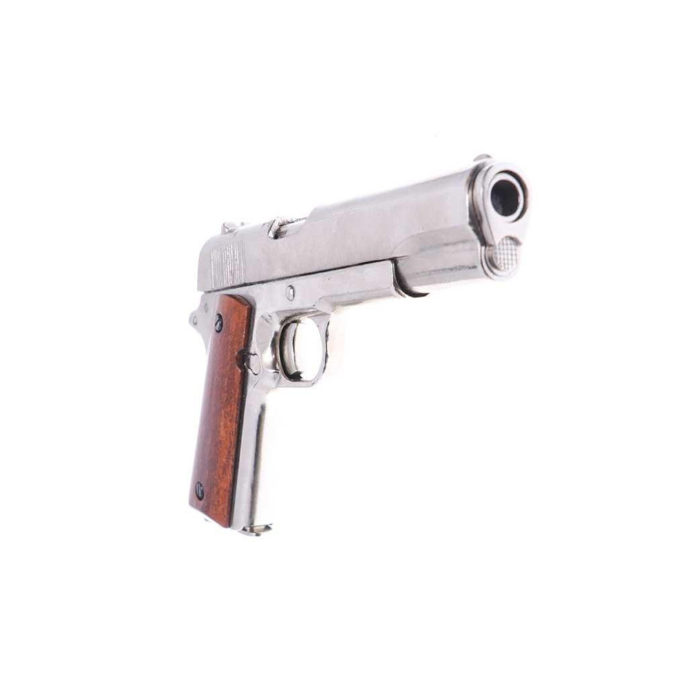 PISTOLA AUTOMATICA .45 M1911A1, USA 1911 (1ª Y 2ª GM) prateada  - 4