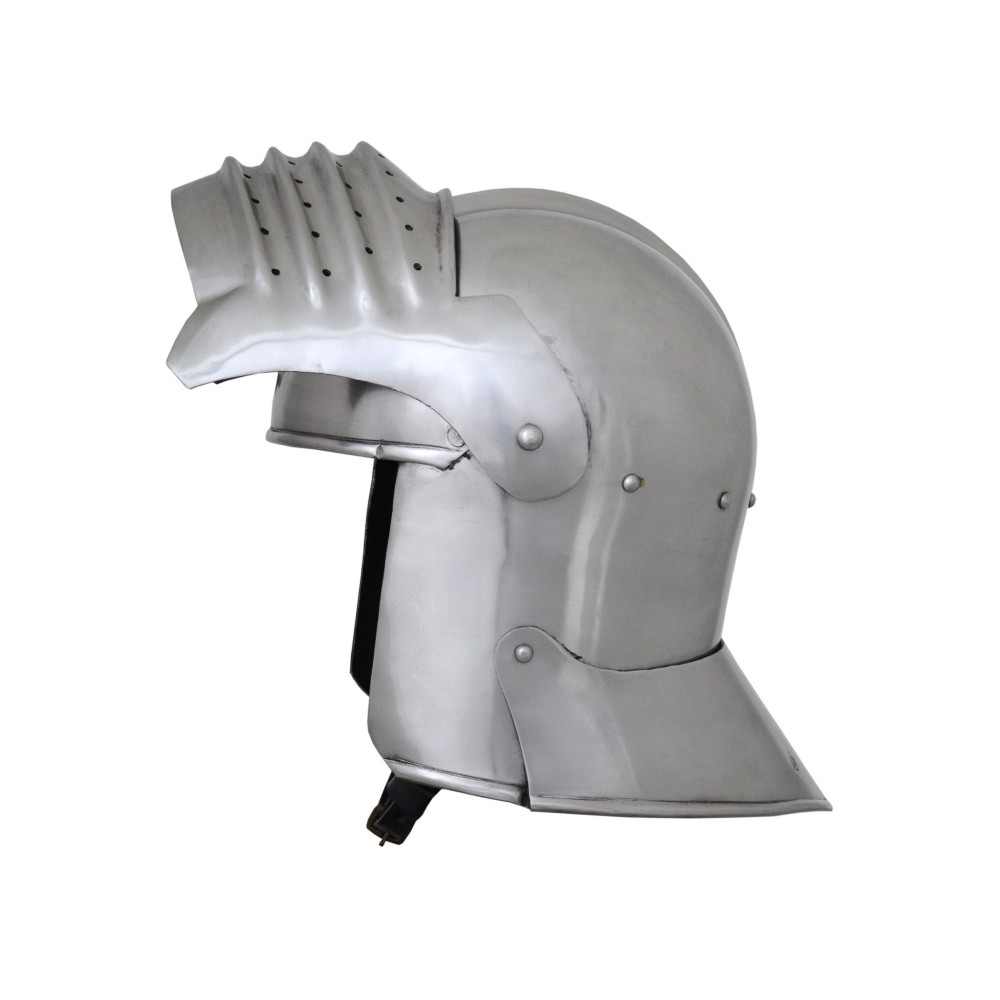 Medieval celada with visor, year 1490, functional  - 4