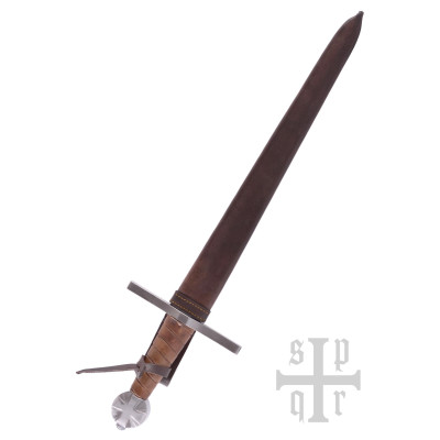 Medieval Templar Dagger with Sheath, Blind Blade  - 3