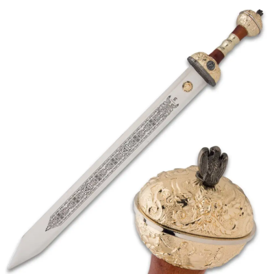 Espada dourada Imperador Júlio César sem bainha  - 2