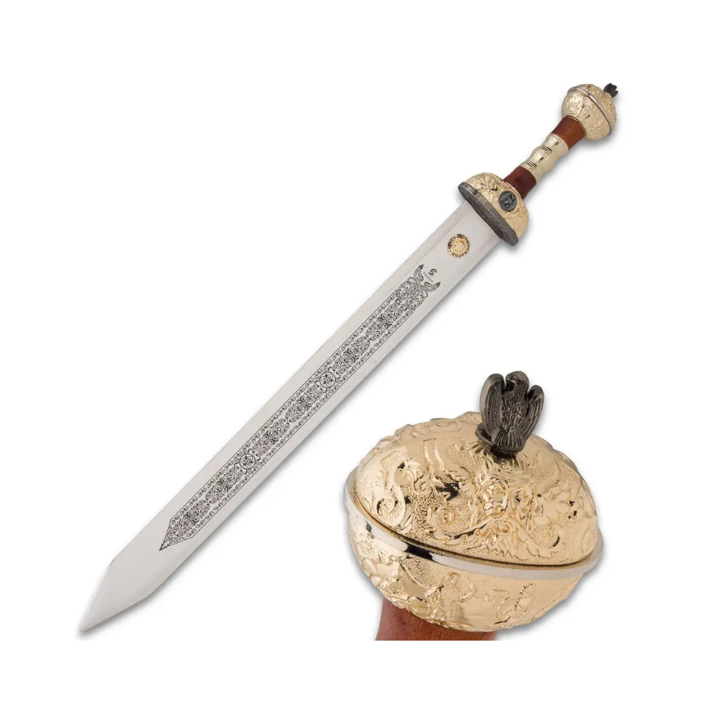 Espada dourada Imperador Júlio César sem bainha  - 2