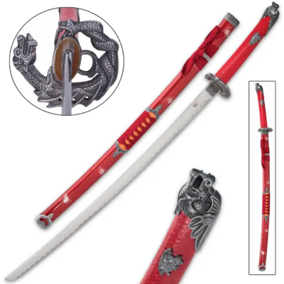 Katana Red Snake com bainha  - 2