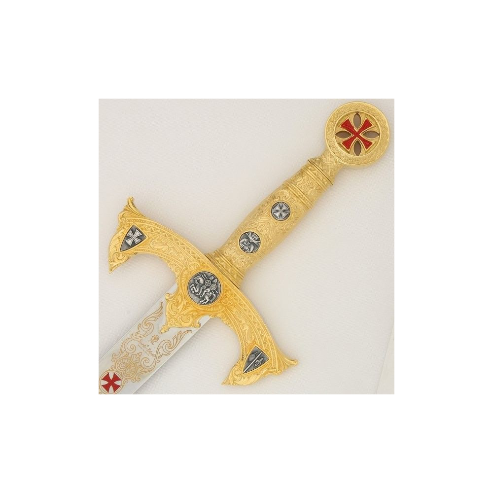 Espada dos Templários Ouro sem bainha  - 3