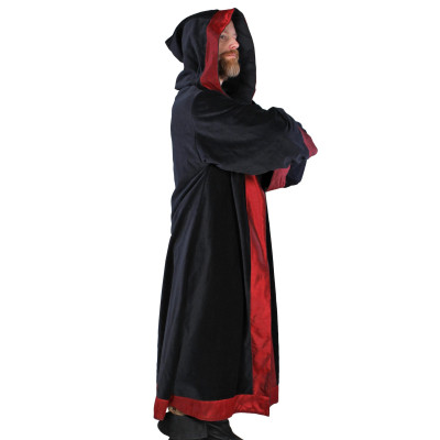 Túnica medieval, preto / vermelho, Roupa LARP  - 1