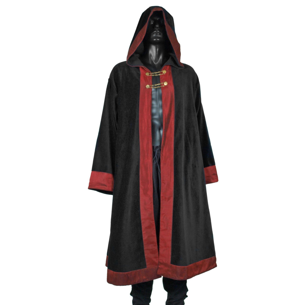 Túnica medieval, preto / vermelho, Roupa LARP  - 2