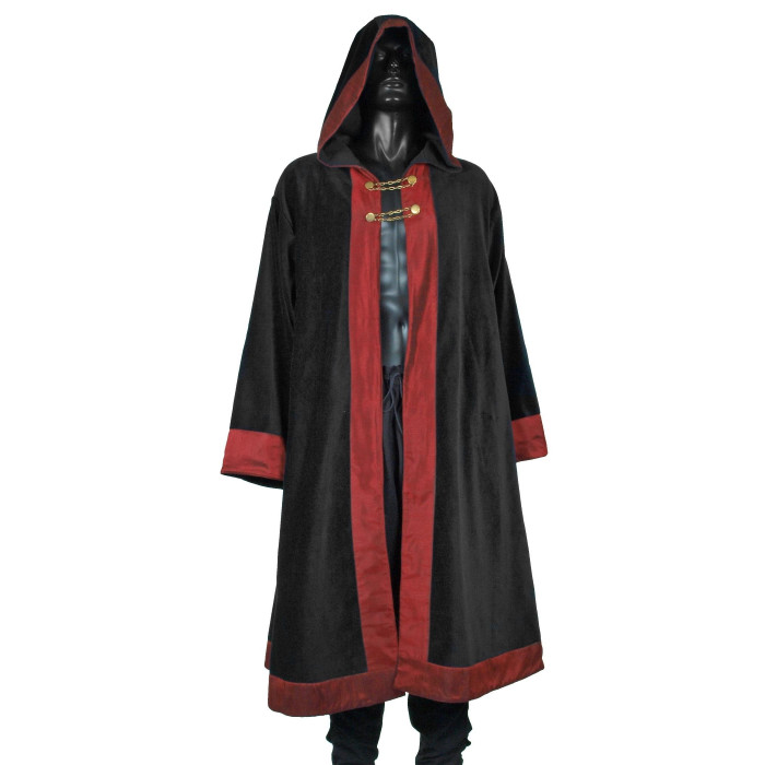 Túnica medieval, negro/rojo, ropa LARP  - 2