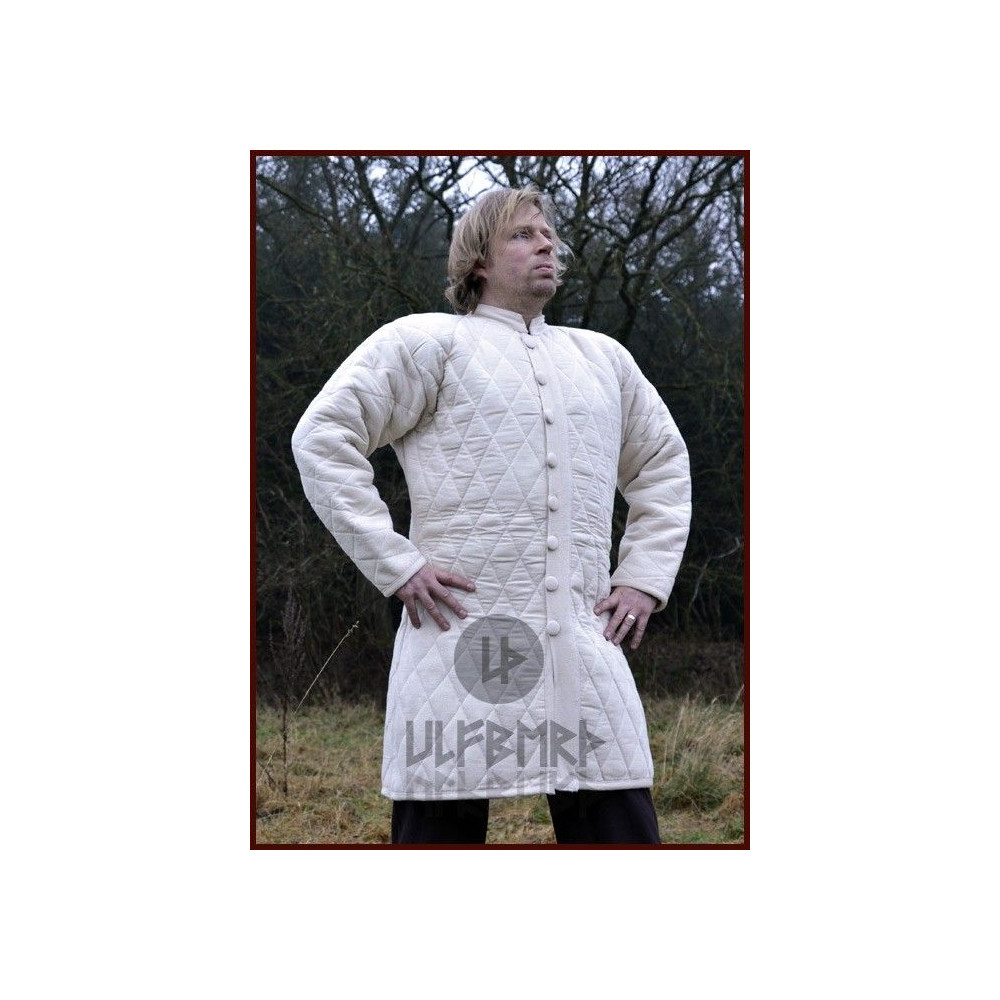 Gambeson long avec manches amovibles, couleur naturelle Commencement