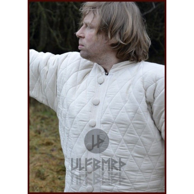 Gambeson long avec manches amovibles, couleur naturelle Commencement