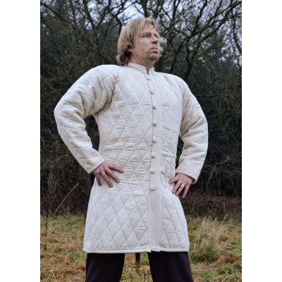 Gambeson long avec manches amovibles, couleur naturelle Commencement