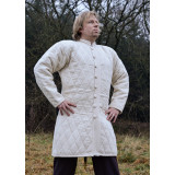 Long gambeson with removable sleeves, natural color  - 4