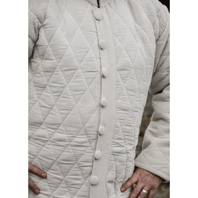 Gambeson long avec manches amovibles, couleur naturelle Commencement