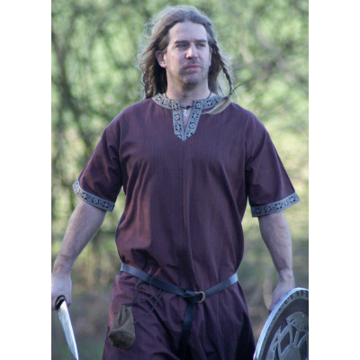 Túnica, mangas curtas, marrom escuro  - 1