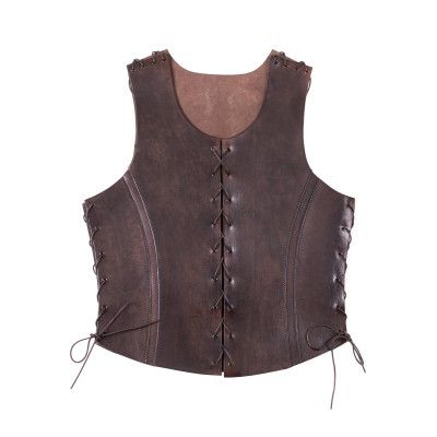 Armadura de couro para torso com laço frontal  - 1