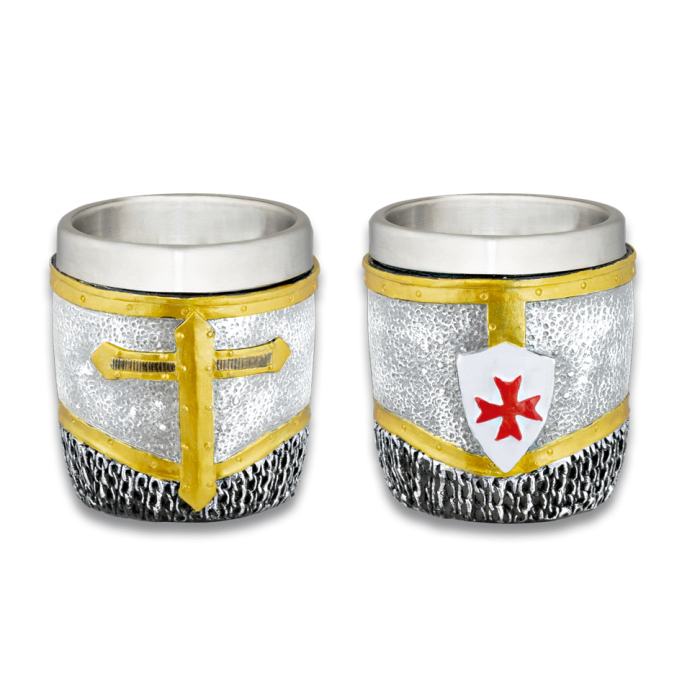 Copo chupito Cavaleiro Templário, 6 cms  - 1