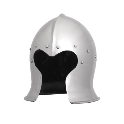 Bascinet italiano, casco Barbute, aproximadamente 1470, acero de 2 mm  - 1