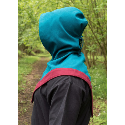 Viking Hood, Skjoldehamn, blue-green/red wine  - 1