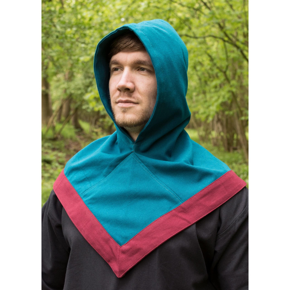 Viking Hood, Skjoldehamn, blue-green/red wine  - 2