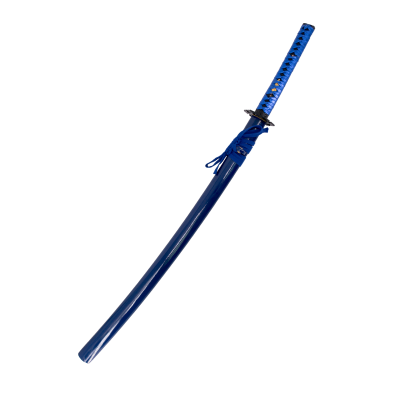 Katana para Práticas  AISI 1045 Azul Com Caixa  - 4